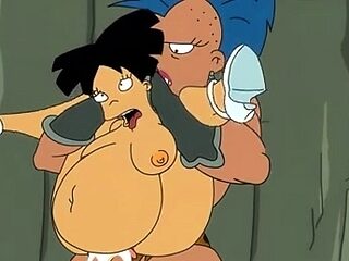 Hentai redhead gives blowjob and having sex