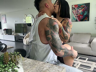 I Model My Black Lingerie to My Gym Trainer... She Fucks Me Better Than My Husband Cuckold