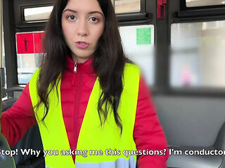 Bus Conductor DisDiger Caught Cheating Passengers and Gets Punished Hard with Creampie and Blowjob