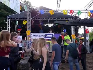 busty on beach party