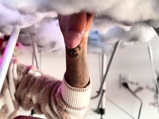 Pierced and tattooed boy sucking black cock from glory hole