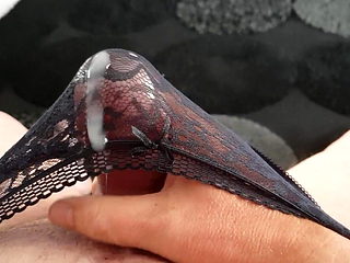 STOLEN DARK BLUE PANTY CUMSHOT 8.8.18