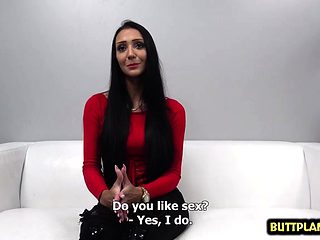 Hot amateur casting with cumshot