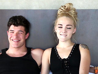 Tiny Blonde Tatted Teen CAN FUCK! Takes on Italian Big Dick