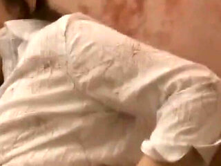 Tattooed brunette Audrey Alder mouth fucks big cock