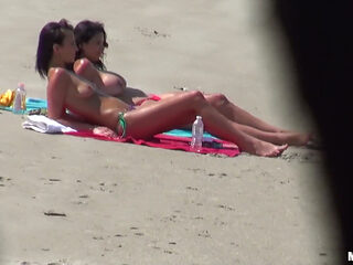Pervs on Patrol - Latina Missy Mart Seduces a Lucky Hiker for a Hot Topless Beach 3some Session