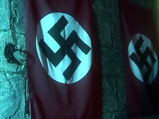 Two busty blonde milfs with big tits and wearing sexy lingerie are having anal sex with a man