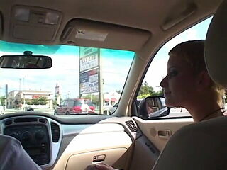 Blonde whore slides her tight pussy down a thick black cock