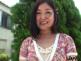JAPANESE MILF gets a deep creampie from her younger lover