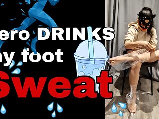 Drinking Foot Sweat Femdom Slave