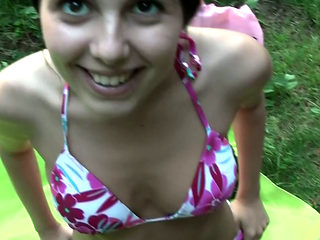 Hungry slut is ready to please two horny men at once