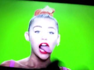 Miley cyrus cum tribute
