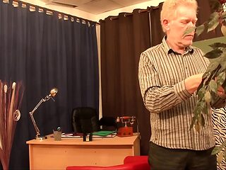 Hot redhead gets pounded by two hard dicks