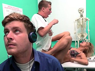Blonde cheating bf with doctor