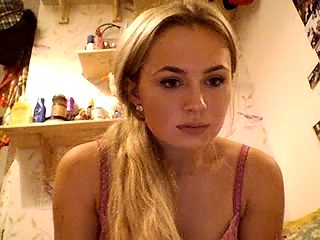 Fakeboob blonde masturbation teasing show on webcam
