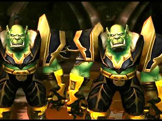 3D sex of One Dark Elf cougar and three Big Orcs 3D Hentai