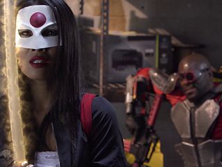 Asian superhero Asa Akira spreads legs for the massive black dick