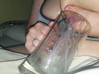 Mom enjoys a horny moment with her son while lactating.