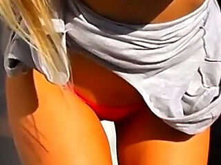 Hot Amateur Big Pussy Latina Flashing Ass and Tits