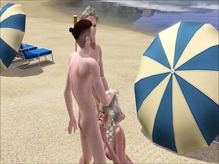 Double Dicked On The Beach