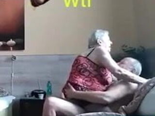 Gran and Granpa  having  fun