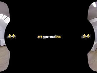 Pee desperation sets in for Lady Dee who wets her denims in vr porn