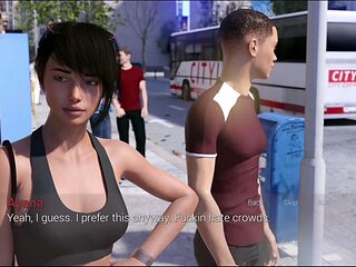 Hentai visual novel featuring an inexperienced brunette with a big ass