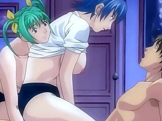 Busty girls indulge in a steamy threesome with a nice booty