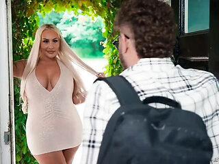 Jess Nova Takes Two Big Cocks In Her Mouth - Brazzers Threesome