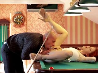 Pool tabe fun: Blowjob, Babe  Hardcore Porn