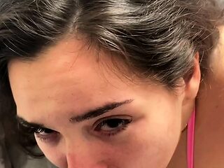 Big cock EXGF interracial busty geek coed blowjob