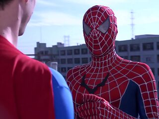 Spider man role play in extreme doggy style romance