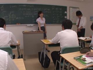 hot asian teacher seduces a student