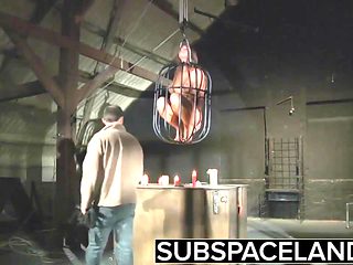 Teen Trapped in a Cage submitted to bondage and BDSM punish
