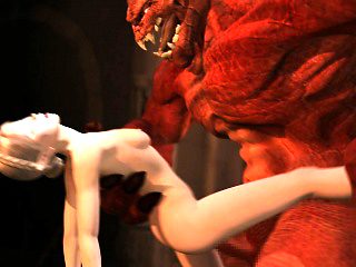 Satan cums inside 3d teen