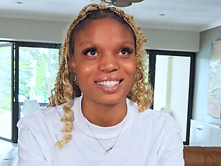 African blondie ebony model on casting