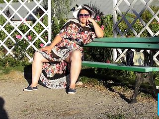 Hairy Mature in transparent dress (part 3)