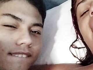 the mother of my young neighbor is very angry because he escaped the college to fuck me