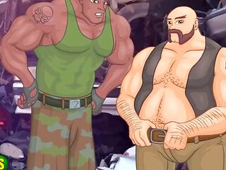 Busty cartoon characters in an animated fantasy sex romp