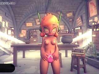 Wild student Abby gets smashed on the desk