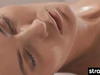 Redhead masseuse turns lezdom session to extreme pleasure
