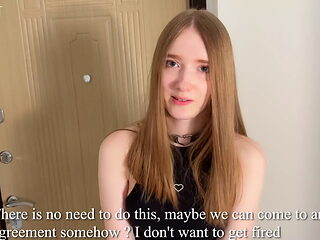 The Cute Courier Girl Apologized for the Long Delivery