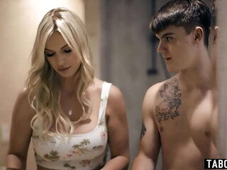 Busty MILF Rachel Cavalli Fucks Step Son - Big Tits Blowjob & Hardcore Sex