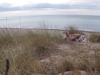 French teacher Slut Blowjob Amateur on Nude Beach public front stranger with Cumshot - MissCreamy