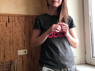 Russian Step Sister Gets Wet Pussy Creamed By Brother Before First Date - Real Amateur Homemade Sex