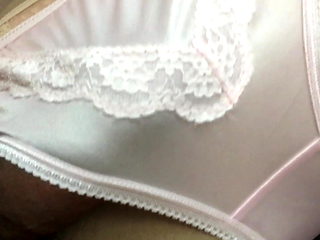 Pink lace panty fuck with no cum