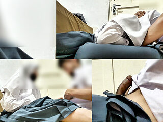 18+ Malay, Hijab Girlfriend Sucks Boyfriend's Big Cock