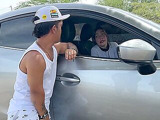 I Fulfill My Sexual Fantasy With A Little Dwarf Who Has His Motorcycle Stranded In The Middle Of Nowhere, He Puts His Huge Cock In Me Until I Fill With Milk