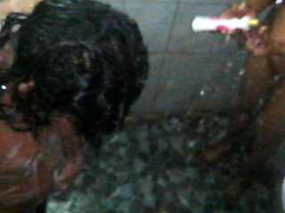 Desi Maid Being Husband's Shower Partner Under Wife's Nose