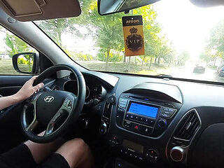 Stepmom Teases Step Son In Car With High Heels Morning Fuck